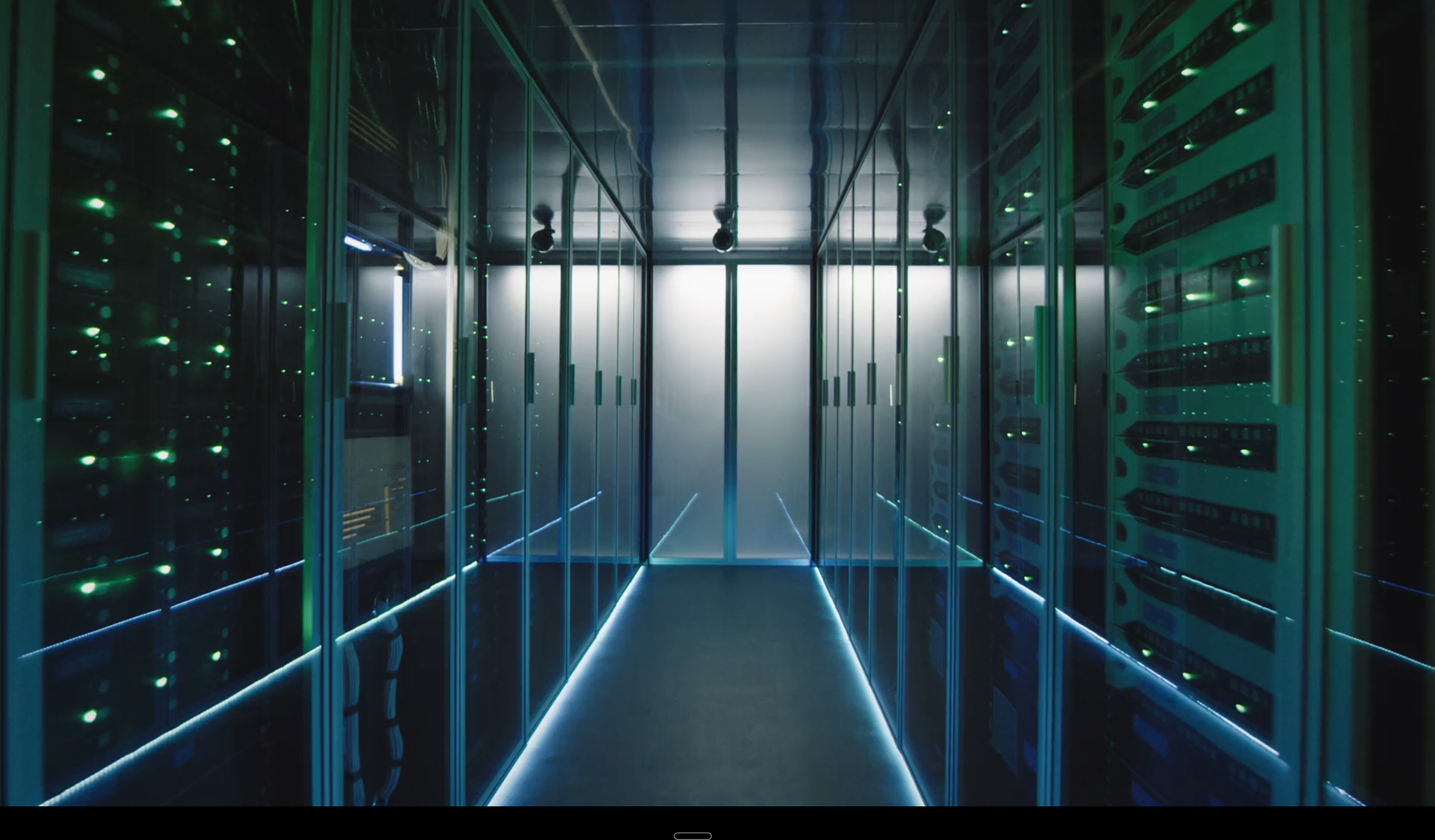 Modern data center corridor